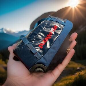 Patagonia Black Hole Wheeled Duffel Bag 70L Big Sur Blue Discontinued Gloss